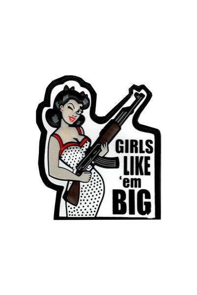 All About Army Σήμα Καουτσούκ Girls Like` Em Big Άσπρο