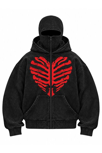 HAI COLLECTİON Hanorac cu glugă și fermoar, multicolor, oversize, unisex, cu ...