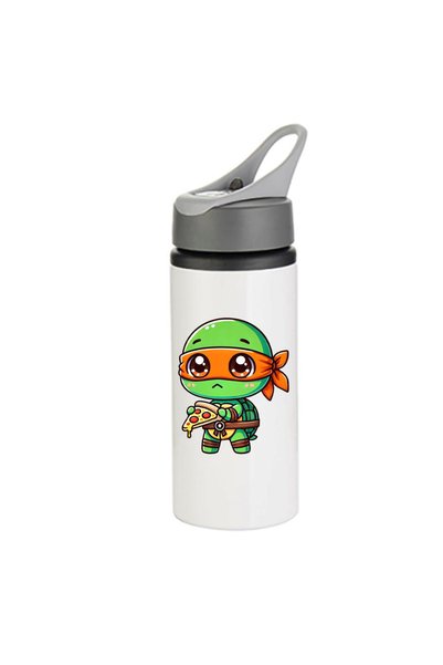 Photoretous Teenage Mutant Ninja Turtles Παγούρι Νερού 650ml Λευκό Γκρι Καπάκι