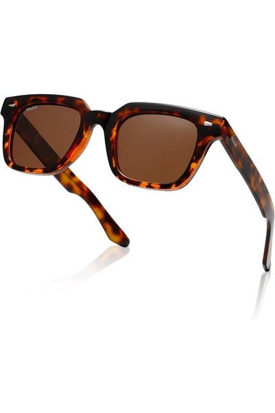 GENERAL WAZIR Premium Classic Square Sunglasses For Men/Women, Polarized Sung...