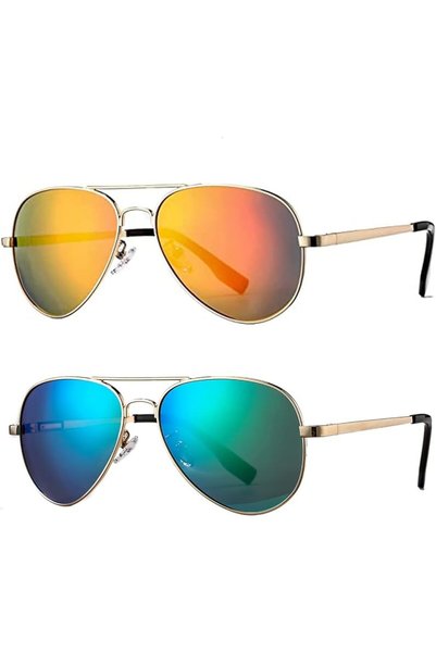 GENERAL HJSTES Polarized Aviator Sunglasses for Women Men Classic Metal Shade...