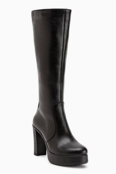 Limoya Suzy Black Platform Heeled Women's Boots