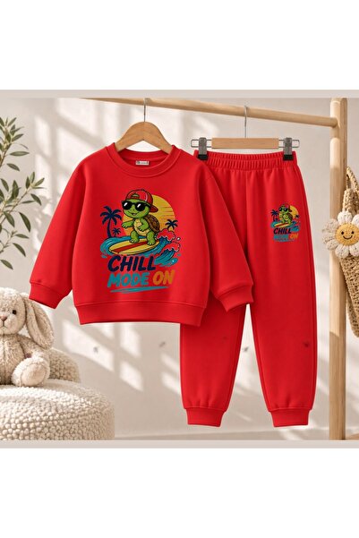 playwear Team Sweatshirt Mode on Printed Girls' and Boys' Crew Neck