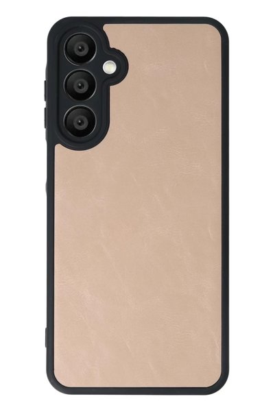 Bezos Samsung Galaxy M15 Compatible Case Aras Leather Cover - Powder