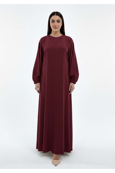 Msquare Fashion Lightweight Maroon Harir Maqsood Prayer Abaya