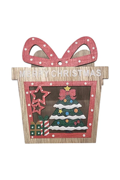Generic Brand Christmas Themed Pen Holder, Gift Pattern with Tree and Bow, De...