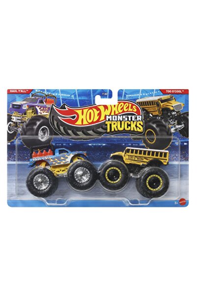 HOT WHEELS Monster Truck Set 2 Masini Haul Yall si Too Scool scara 1 la 64