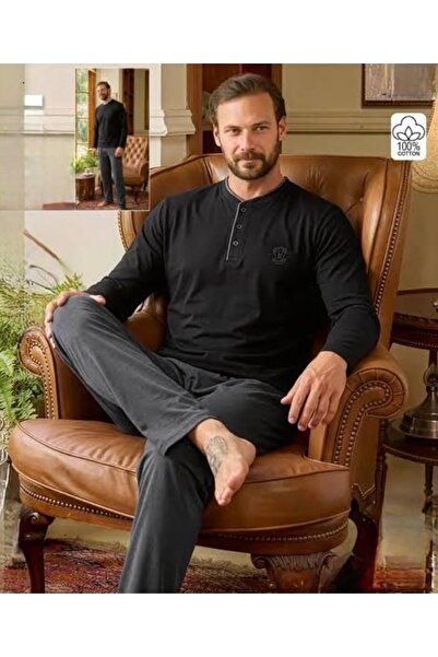Aydoğan Long Sleeve Men's Pajama Set