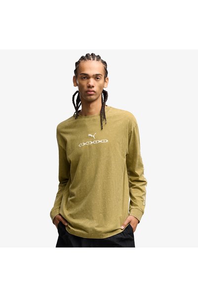 Puma Run Culture Collective Men's Brown T-Shirt