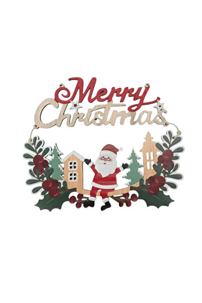 Generic Brand Wooden Christmas Decoration, Hanging Ornament with Santa Claus,...