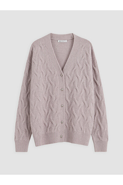 LC Waikiki Nevavm Farkıyla Lcw Everyday Lilac Knitwear Patterned Women's Card...