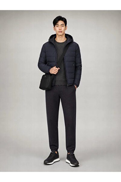 Emporio Armani Men's Regular Fit Reversible Hooded Printed Zippered Puffer Na...