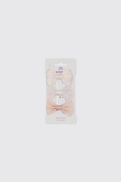 Panço Baby Girl 3-Piece Ecru Buckle Set
