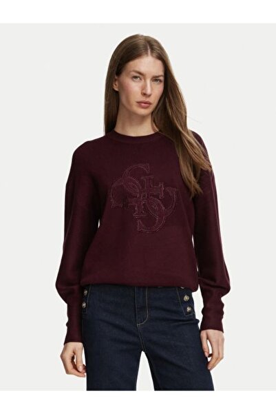 Guess BORDO LOGOLU KADIN KAZAK