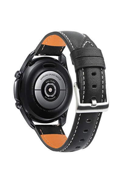 XGSM Curea universală din piele de 20mm, cu cataramă argintie, neagră