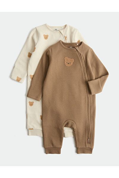 Marks & Spencer Ayıcık Desenli Bebek Uyku Tulumu 2'li Set