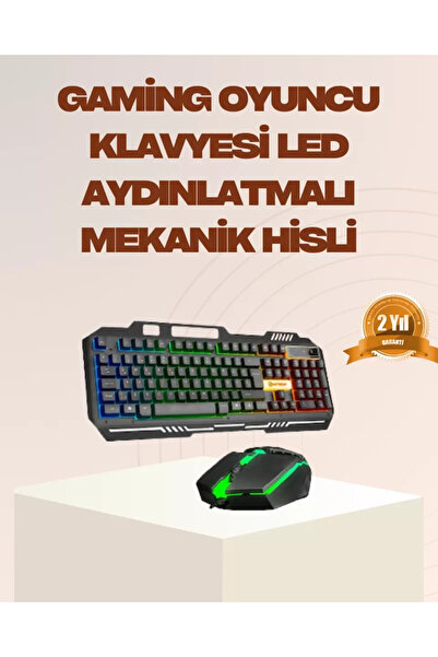 LEXROO Mekanik Led Klavye Mouse Seti – Yüksek Tepki Ve Ergonomi