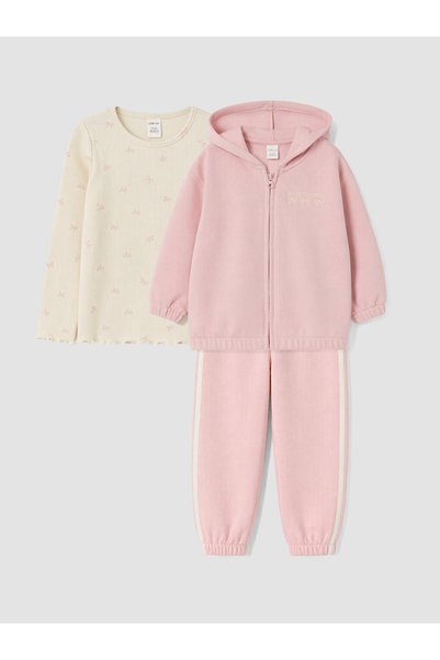 LC Waikiki Timeless Clothing & Timeless Choices Hooded Girls' Thick 3-Piece Set
