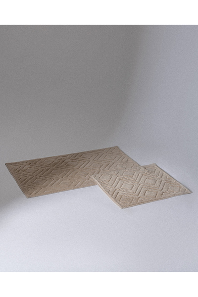 Madame Coco Valou 2-Pack Cotton Bath Mat - Beige