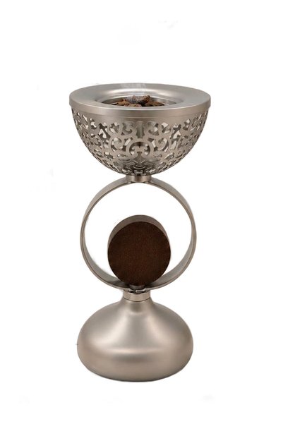 Generic Brand مبخرة فاخرة مخرمة بحلقة 22 سم - رمادي