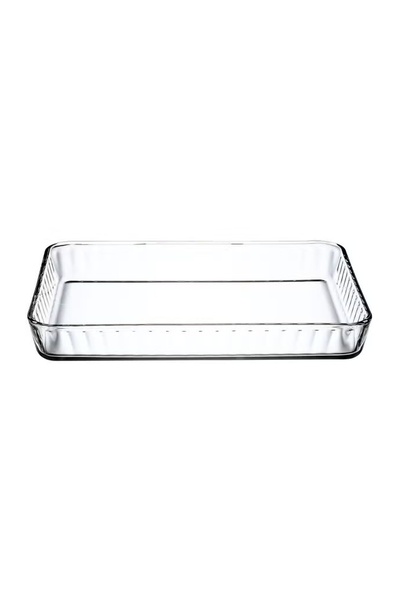 Borcam Rectangular Glass Tray Clear 3.8 Liters
