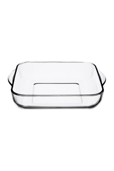 Borcam Square Glass Tray Clear 3.2 Liters