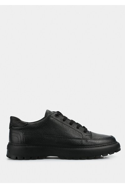 Provoq Black Leather Men's Shoes