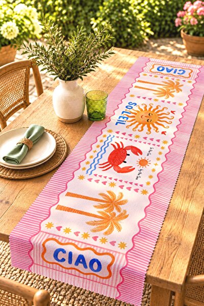 EVPANYA Ciao Soleil Patterned Runner / Tablecloth / Placemat