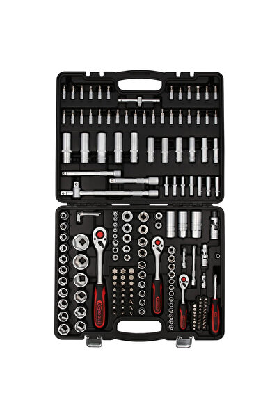 KS Tools Комплект тръбни вложки и битове със 179 части, тресчотки 1/4, 3/8, 1...