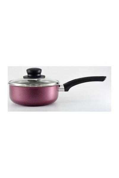 Domo Non-Stick Dutch Pot And Glass Lid Pink 16 cm