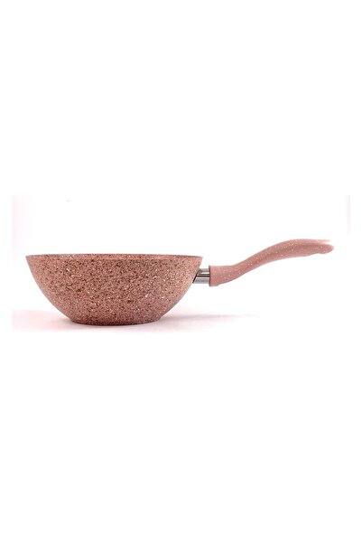 AVCI HOME MAKER Non-Stick Granite Wok Pan 24 Cm, Pink