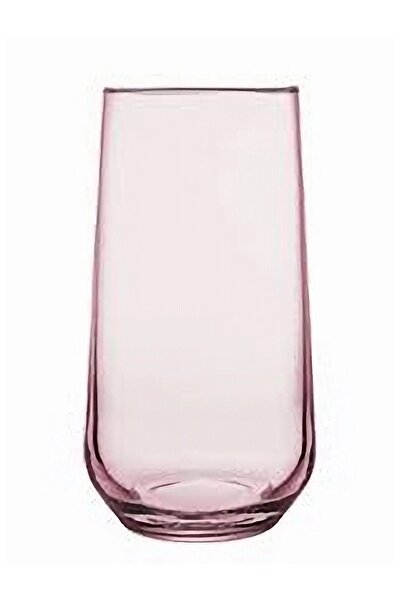 Paşabahçe Allegra 470 cc Tumbler, 3-Piece Large Glass Set, Pink