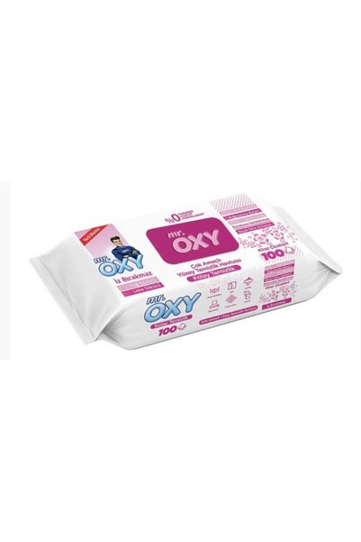Mr.Oxy Șervețele umede OXY pentru multiple suprafețe 100 buc/set Curățare ușo...