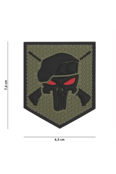 All About Army Σήμα Καουτσούκ Commando Punisher Χακί