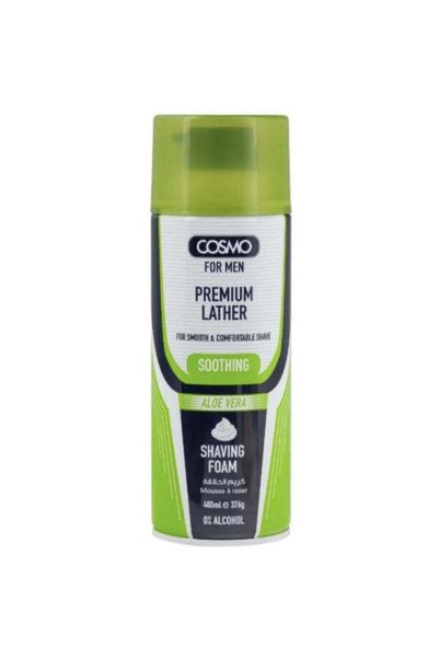 Cosmo - Shaving Foam Soothing Aloe Vera 400ml White Dome & Bottom