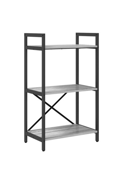 vidaxl Raft pentru cărți 3 niveluri 56 x 34 x 96 cm Lemn prelucrat