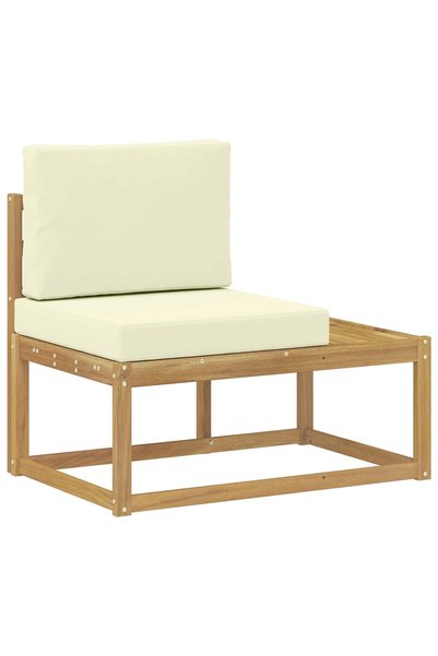 vidaxl Canapea de exterior Alb 91 x 63 x 73 cm Lemn Solid de Acacia