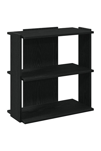 vidaxl Bibliotecă cu 3 niveluri, negru, 60x30x60 cm, lemn prelucrat