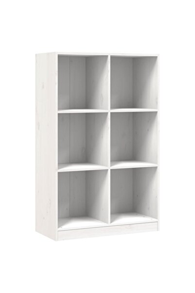 vidaxl Bibliotecă, alb, 70x33x110 cm, lemn masiv de pin