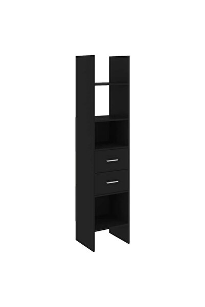 vidaxl Bibliotecă, negru, 40x35x180 cm, lemn prelucrat