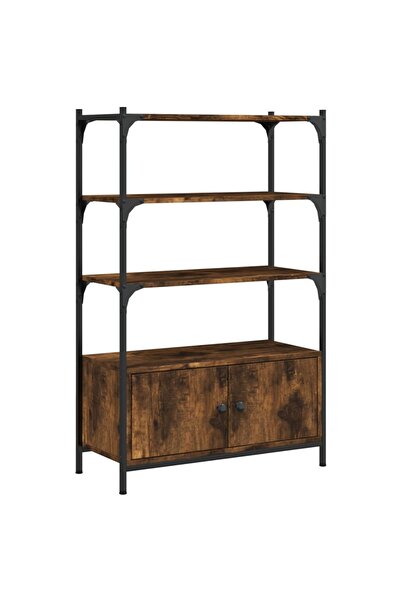 vidaxl Bibliotecă 3 niveluri, stejar fumuriu, 70x30x109,5 cm, lemn