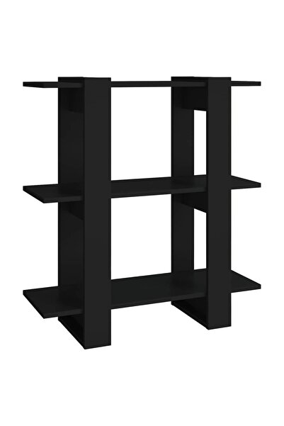 vidaxl Bibliotecă/Separator cameră, negru, 80x30x87 cm