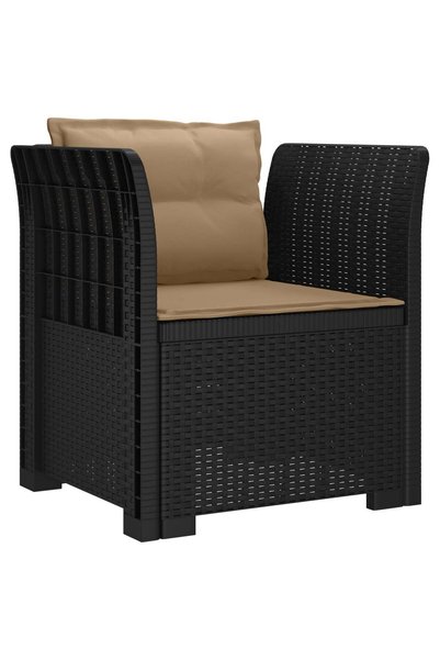 vidaxl Fotoliu cu 1 Loc cu Perne Aspect Rattan PP Antracit
