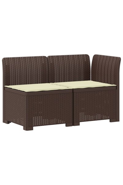 vidaxl Canapea de Grădină cu 2 Locuri cu Perne Aspect Rattan 2-Locuri