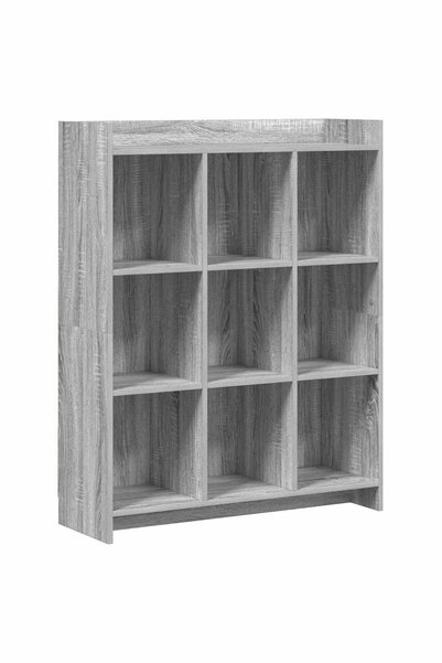 vidaxl Bibliotecă Sonoma gri 87,5 x 30 x 111 cm Lemn prelucrat