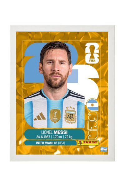 Boomah Accessories Lionel Messi Argentina Panini Style FIFA World Cup Framed ...