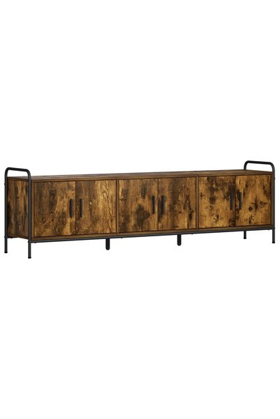 vidaxl Cabinet TV 146 x 33 x 50 cm Stejar fumuriu Lemn prelucrat