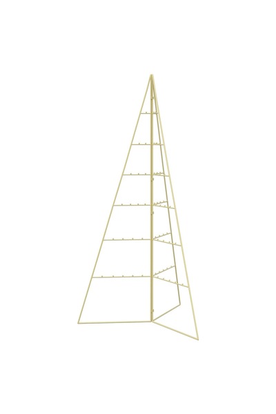 vidaxl Pom de Crăciun din metal KUOPIO 140 cm Oțel Auriu
