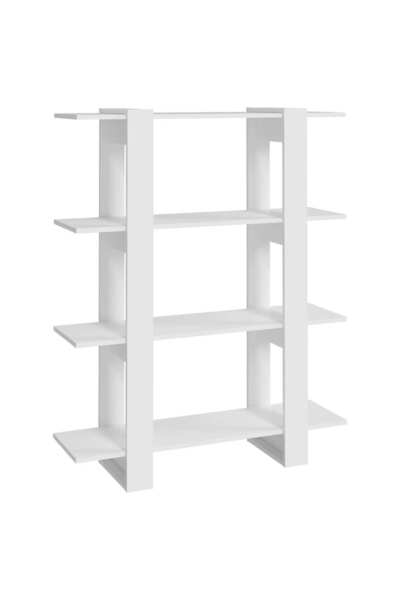 vidaxl Bibliotecă/Separator cameră, alb, 100x30x123,5 cm