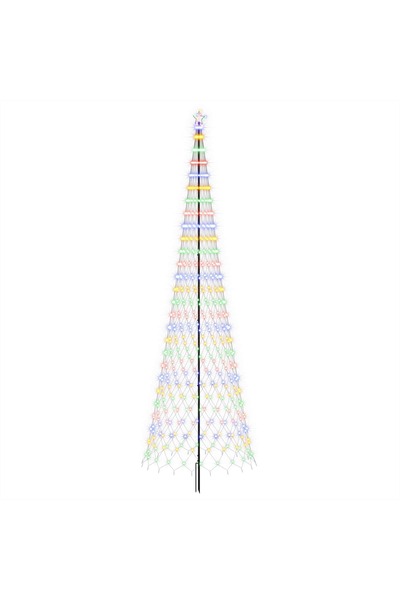vidaxl Brad de Crăciun LED 500 cm 550 LED-uri Multicolor Fier Negru